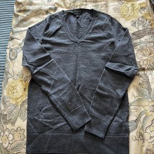 Talbot’s Petite Pure Merino Gray Long-sleeved lightweight sweater